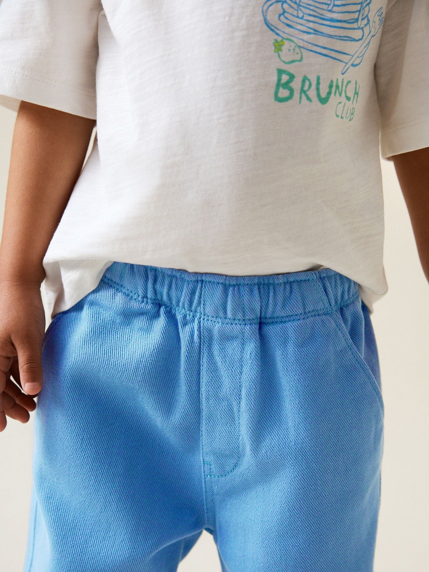 Blue Pull On Wide Trousers (3mths-7yrs) image 4