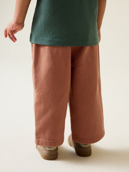 Rust Orange Pull On Wide Trousers (3mths-7yrs) image 3