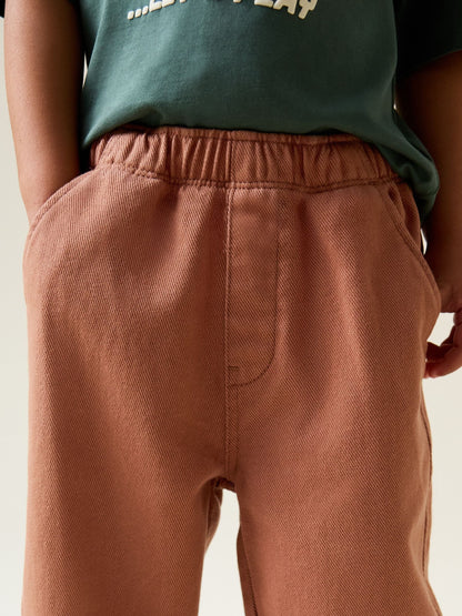 Rust Orange Pull On Wide Trousers (3mths-7yrs) image 4