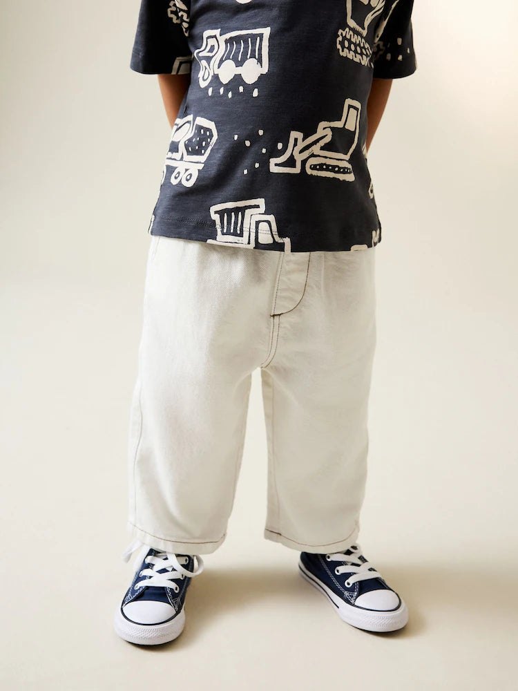 Ecru Wide Leg Jeans (3mths-7yrs)