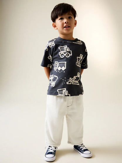 Ecru Wide Leg Jeans (3mths-7yrs)