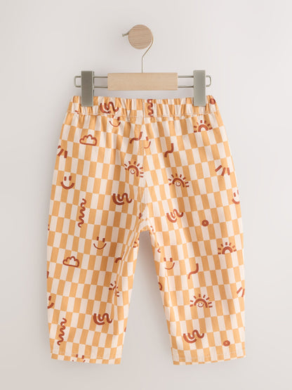 Orange Checkerboard Barrel Pull On Trousers (3mths-7yrs) image 5