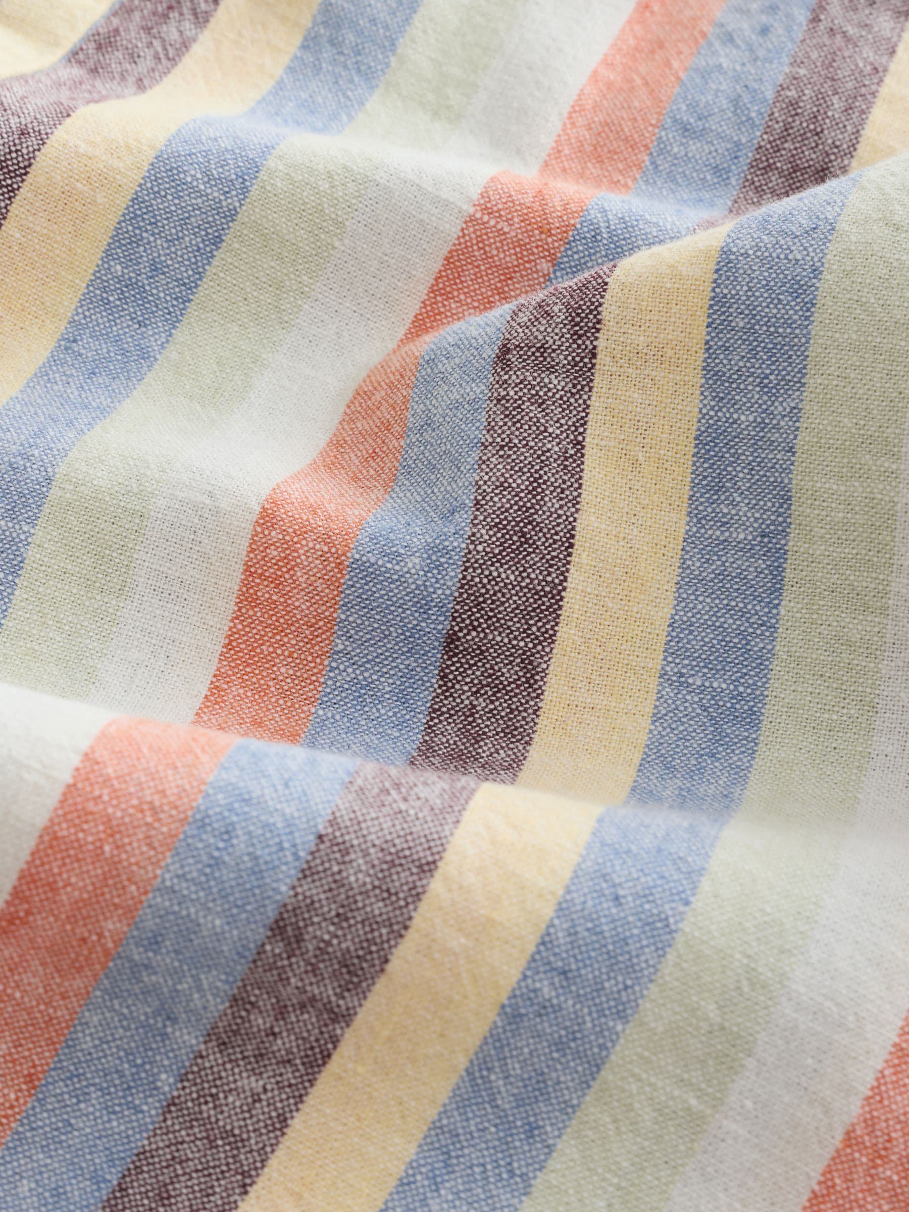 Multi Stripe Wide Fit Linen Blend Pull on Trousers (3mths-7yrs) image 7
