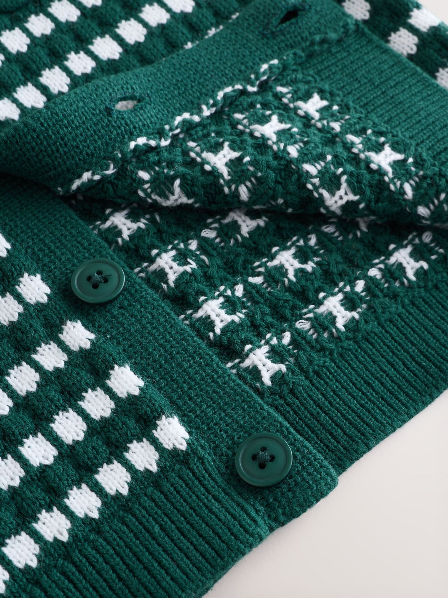 Green Textured Knitted Polo Shirt and Shorts Set (3mths-10yrs) image 10