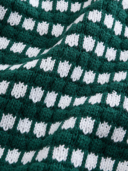 Green Textured Knitted Polo Shirt and Shorts Set (3mths-10yrs) image 11