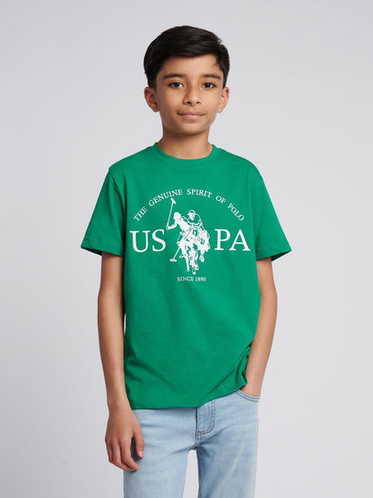 Dsiney Kidz - U.S. Polo Assn. Light Green Graphic Print T-Shirt image 1