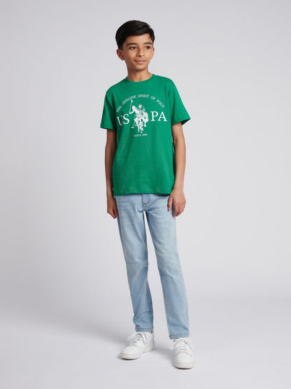 Dsiney Kidz - U.S. Polo Assn. Light Green Graphic Print T-Shirt image 2