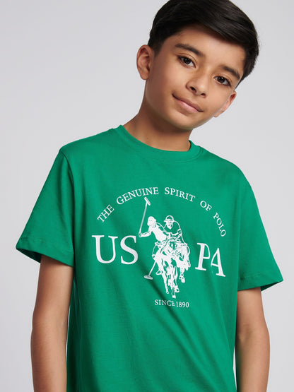 Dsiney Kidz - U.S. Polo Assn. Light Green Graphic Print T-Shirt image 4