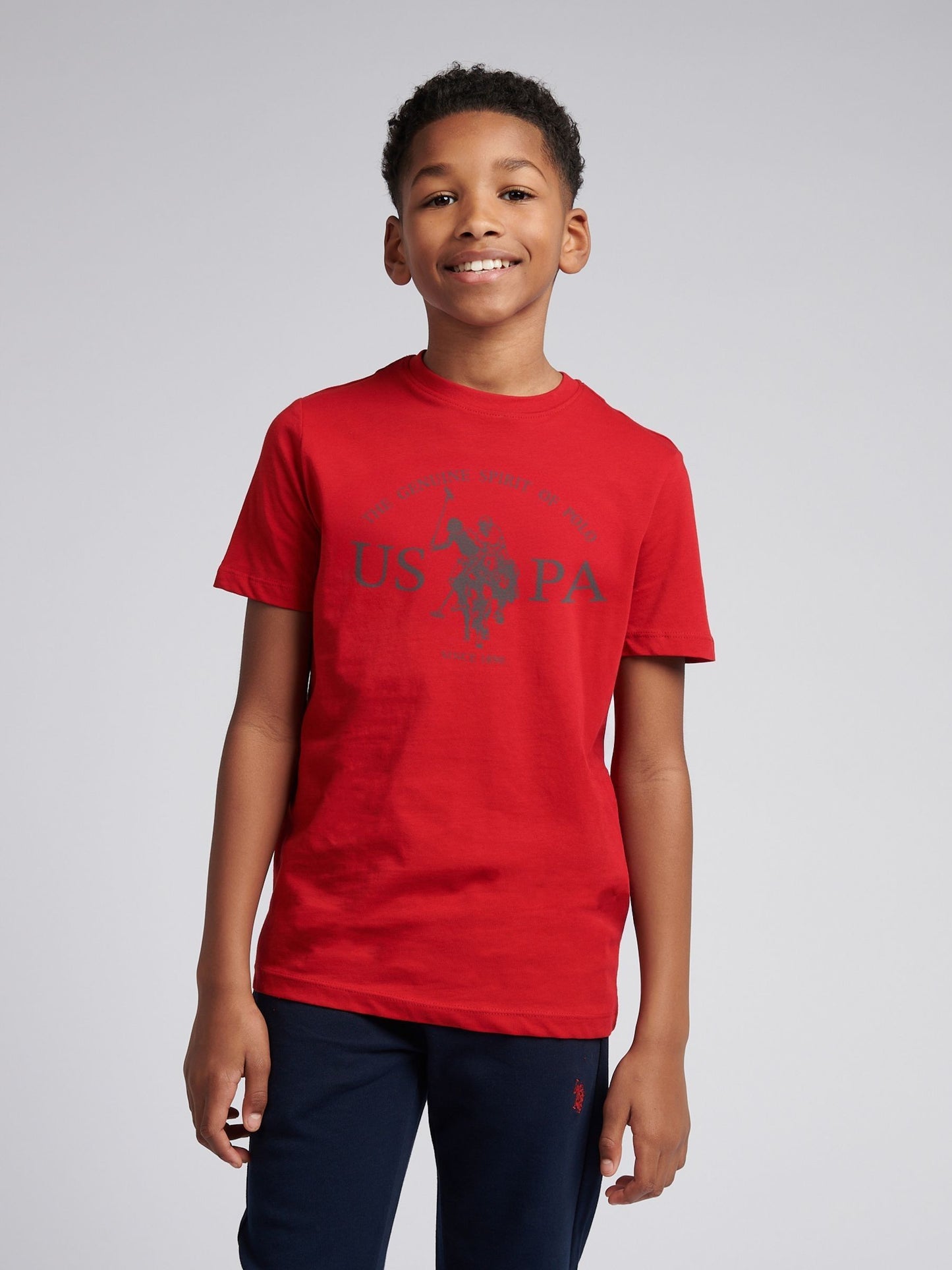 Dsiney Kidz - U.S. Polo Assn. Red Graphic Print T-Shirt image 1