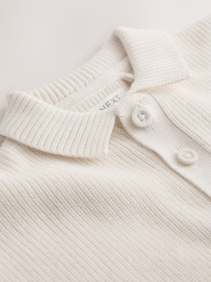 Dsiney Kidz - Neutral Bear Character Button Neck Knitted Polo Shirt (3mths-7yrs) image 7
