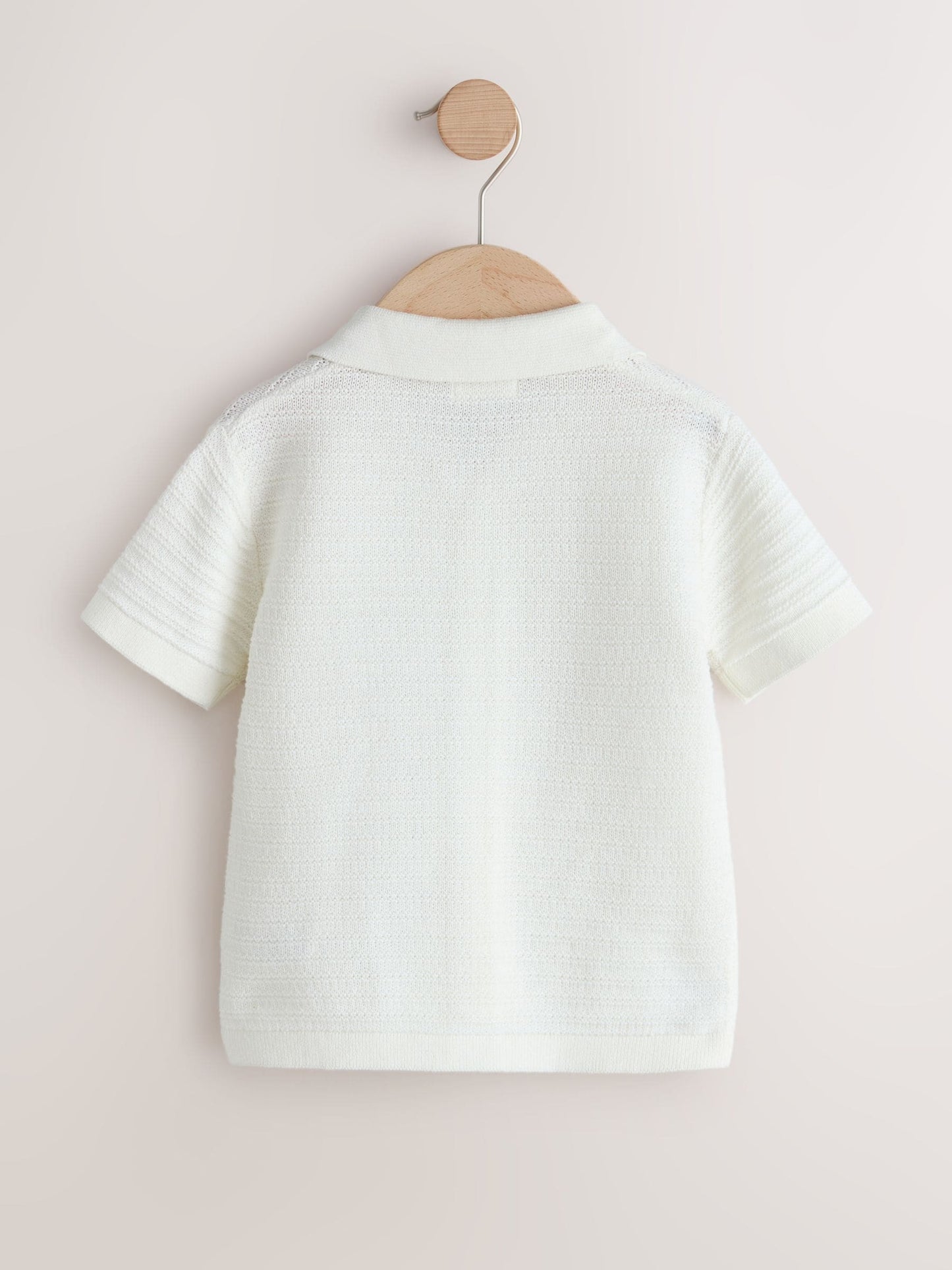 Dsiney Kidz - Ecru Revere Collar Short Sleeve Knitted Polo Shirt (3mths-7yrs) image 5