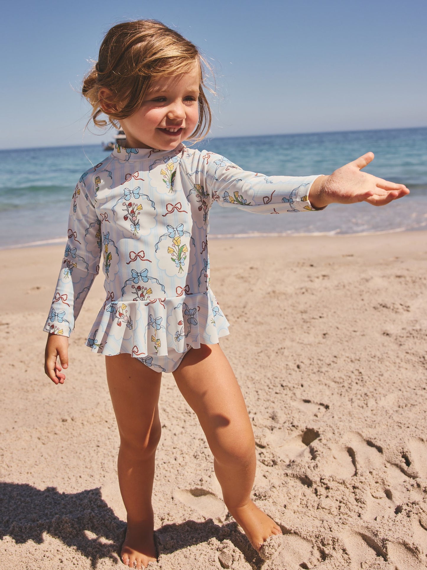 Blue/White Bow Sunsafe Swim Set (3mths-7yrs) image 3