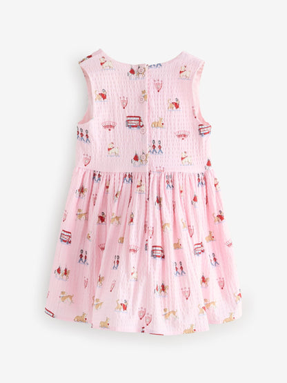 Cath Kidston Pink London Print Bow Front Prom Dress (3mths-8yrs) image 10