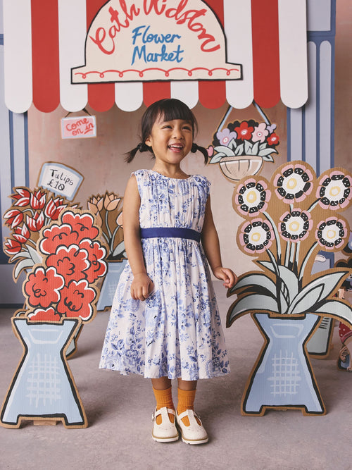Dsiney Kidz - Cath Kidston Blue Floral Sleeveless Prom Dress (3mths-8yrs) image 1