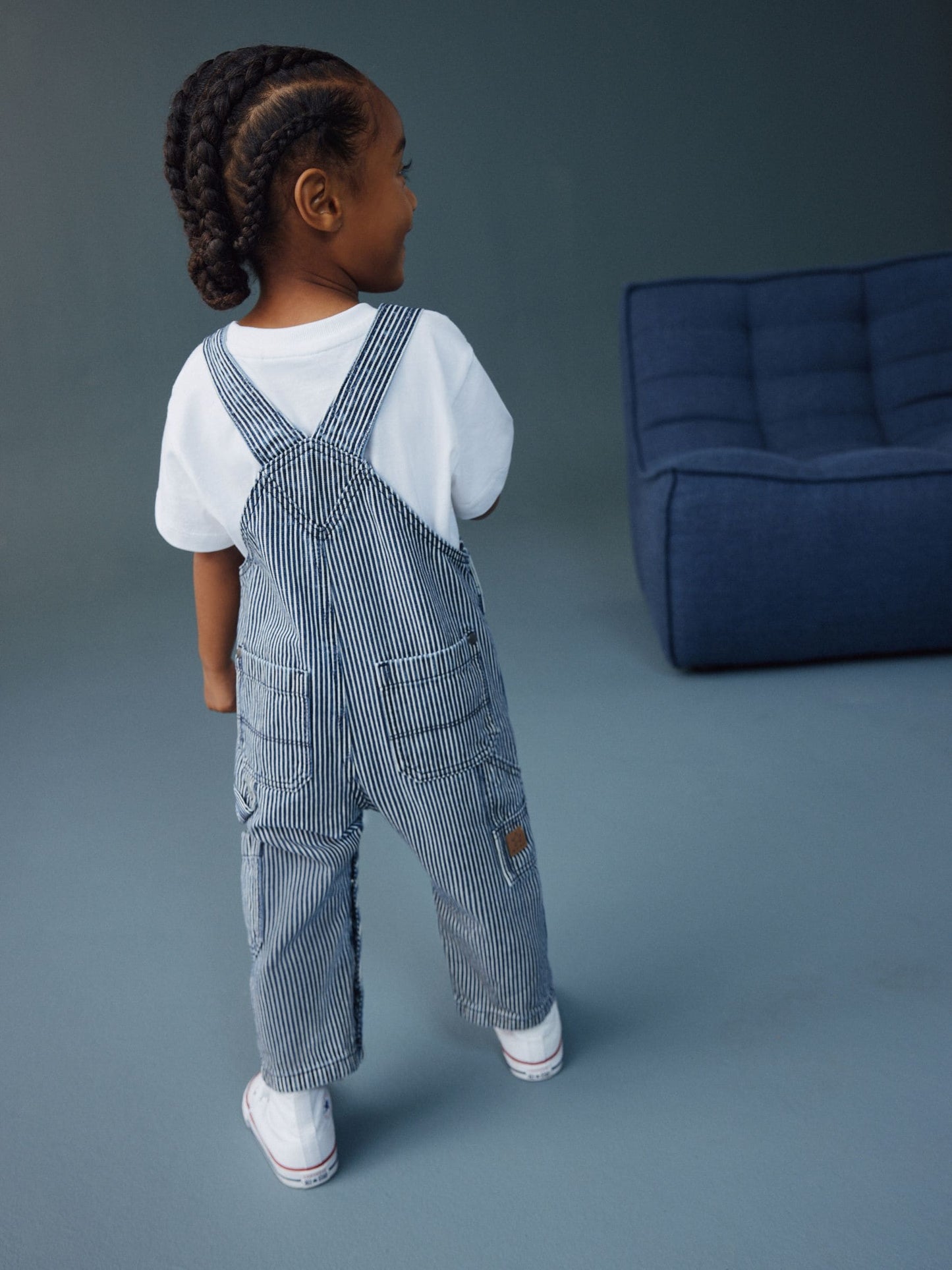 Ticking Stripe Dungarees (3mths-7yrs)