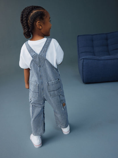 Ticking Stripe Dungarees (3mths-7yrs)