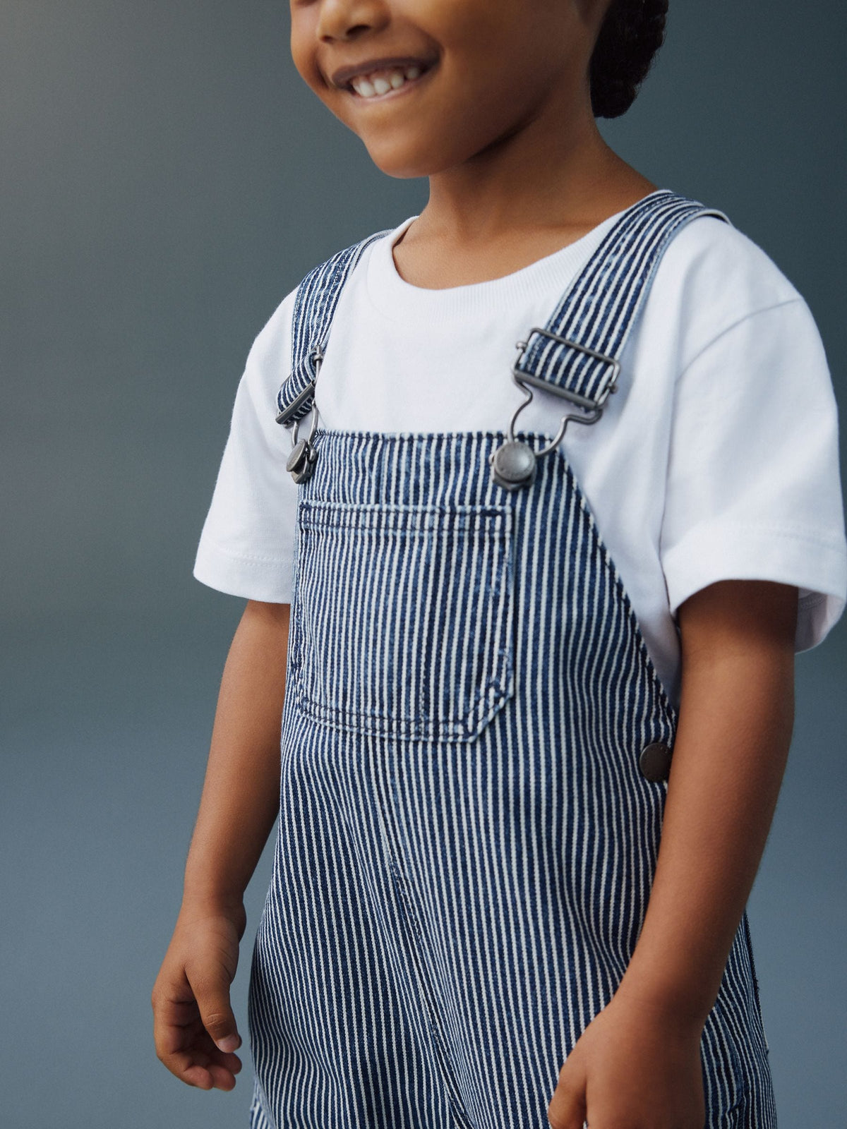 Ticking Stripe Dungarees (3mths-7yrs) image 3