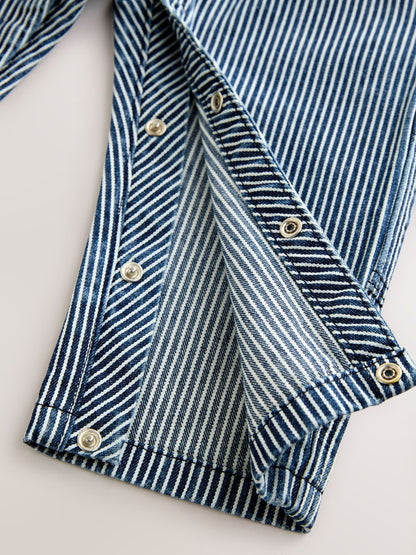 Ticking Stripe Dungarees (3mths-7yrs)