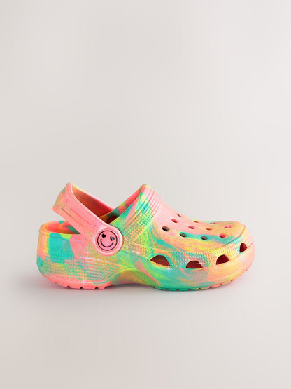 Pink Marble Glitter Clogs image 2