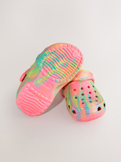 Pink Marble Glitter Clogs image 5
