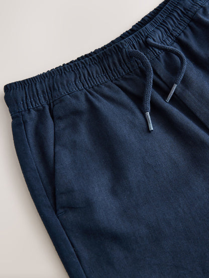 Dsiney Kidz - Navy Linen Blend Pull On Trousers (3-16yrs) image 6