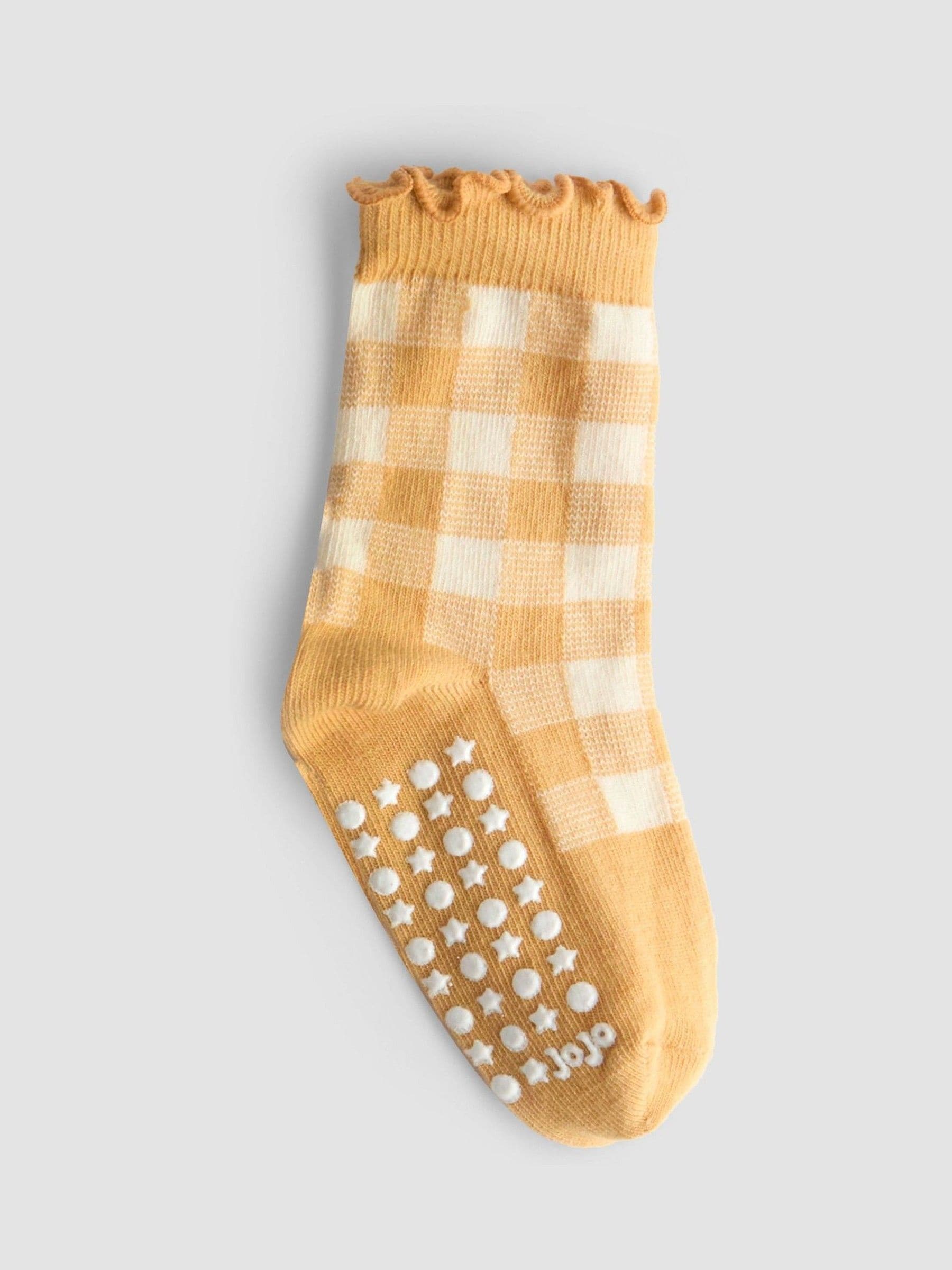 JoJo Maman Bébé Mustard Sunflower 3-Pack Socks image 5