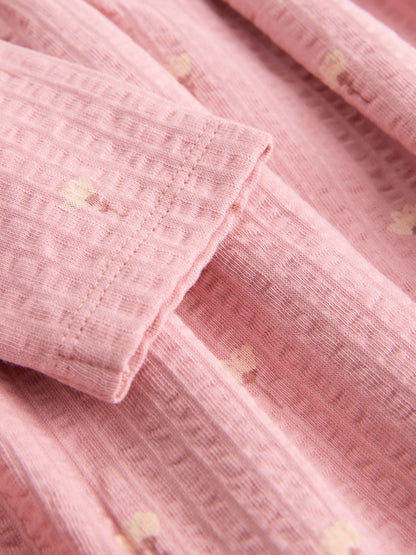 Pink Bunny Long Sleeve Embellished Dress (3mths-7yrs)