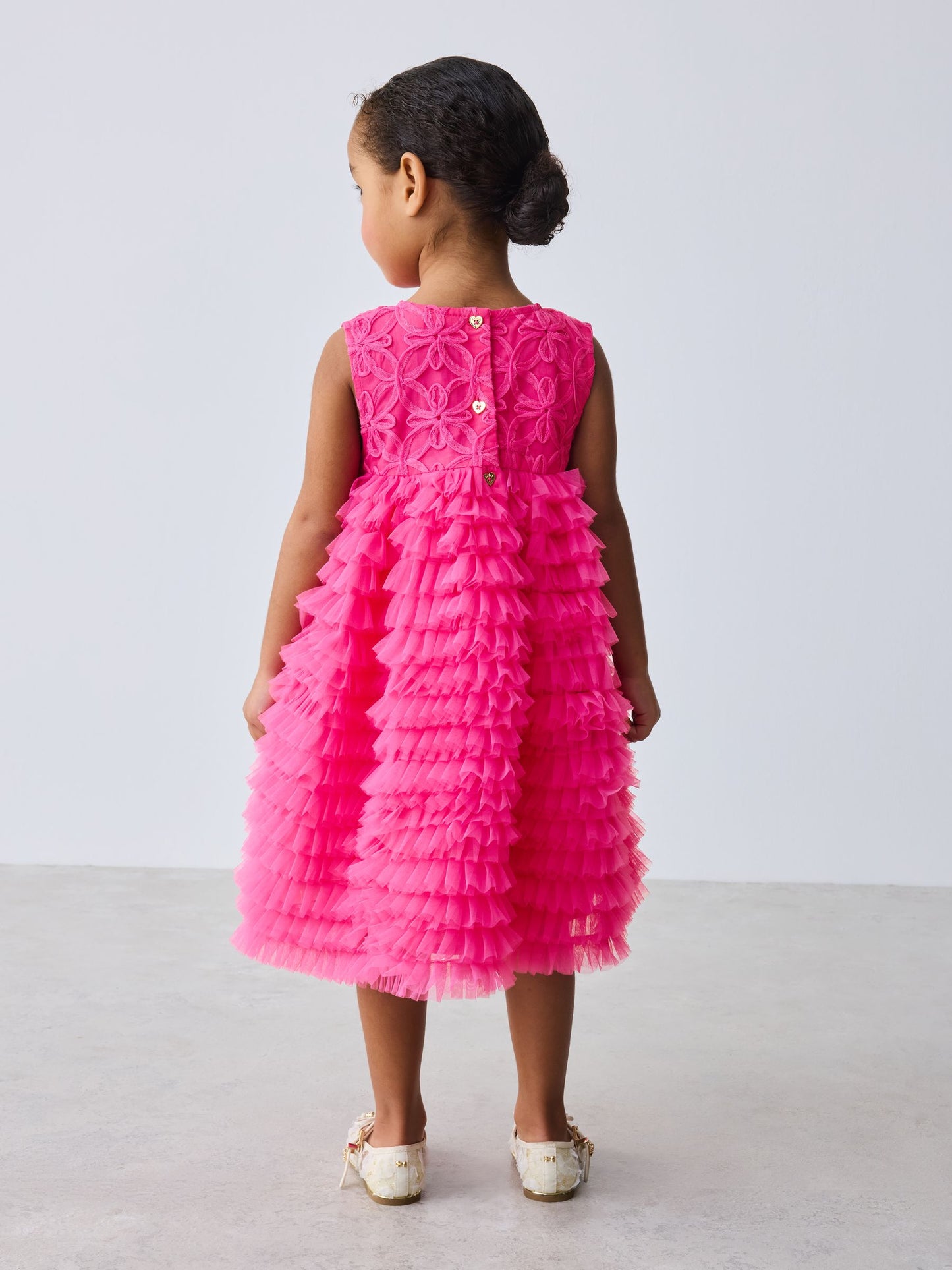 Baker by Ted Baker Hot Pink 3D Textured Mesh Dress image 3