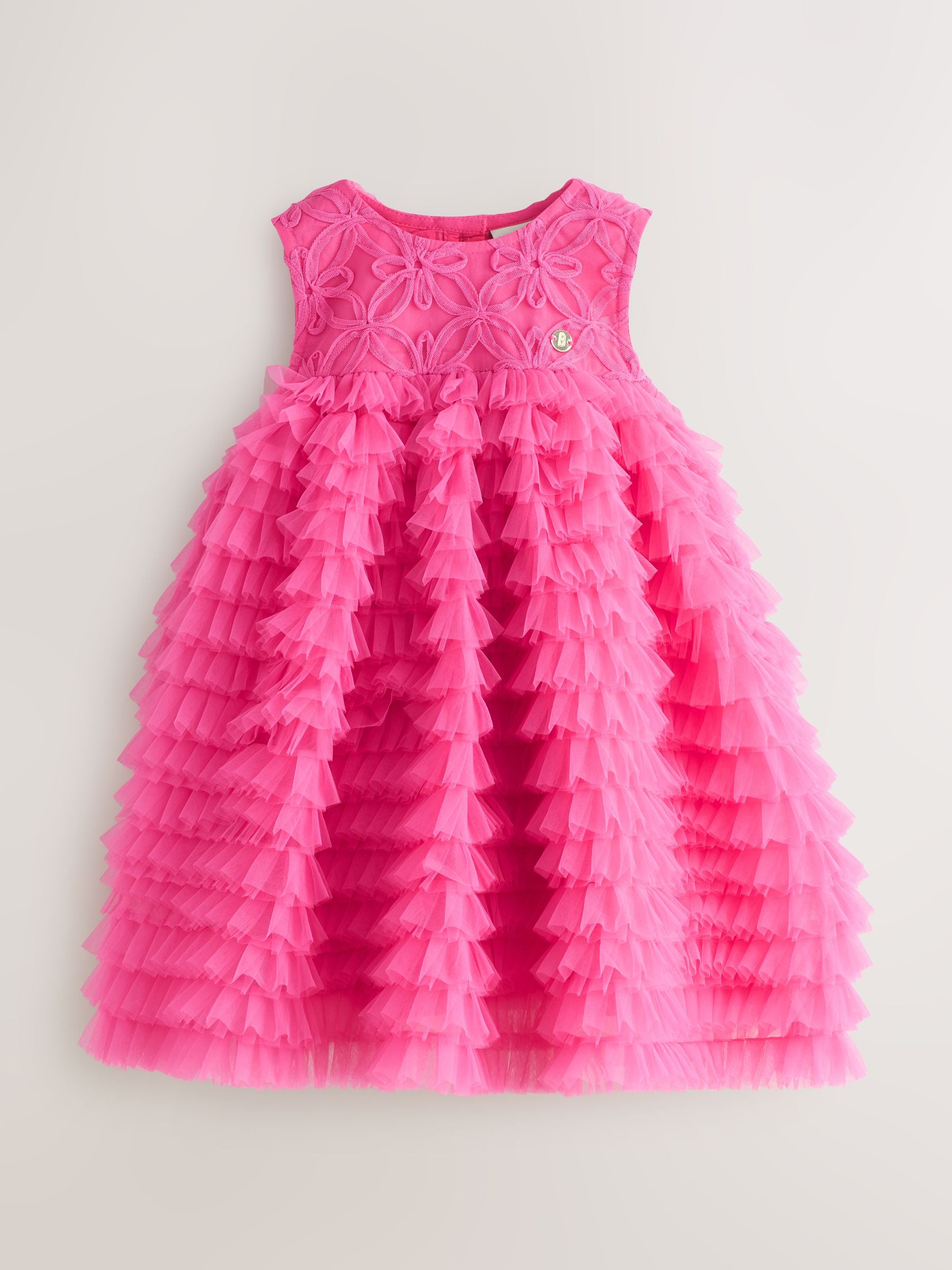 Baker by Ted Baker Hot Pink 3D Textured Mesh Dress image 6