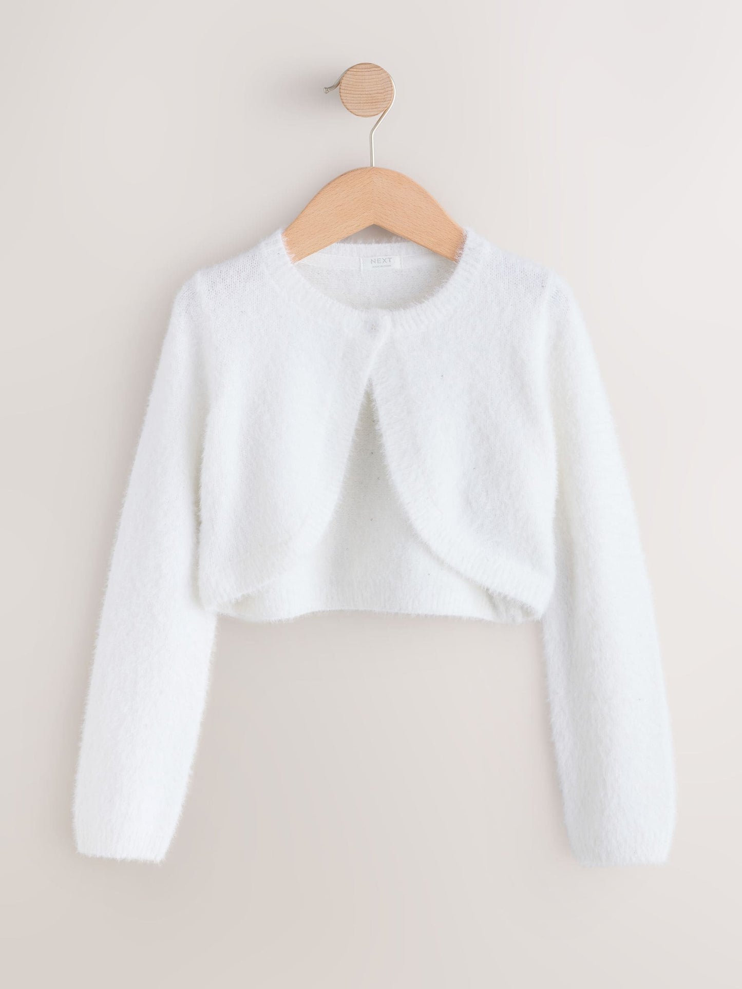 Dsiney Kidz - White Occasion Bridesmaid Knitted Fluffy Cardigan Shrug (12mths-16yrs) image 4