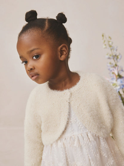 Dsiney Kidz - Champagne Occasion Bridesmaid Knitted Fluffy Cardigan Shrug (12mths-16yrs) image 1
