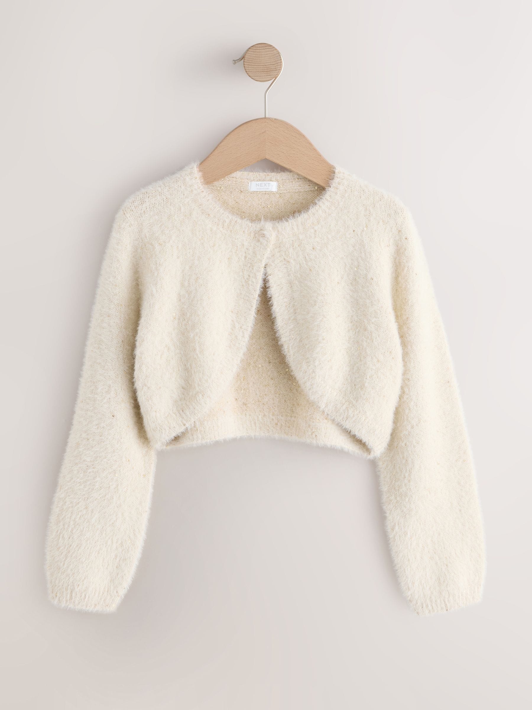 Dsiney Kidz - Champagne Occasion Bridesmaid Knitted Fluffy Cardigan Shrug (12mths-16yrs) image 5