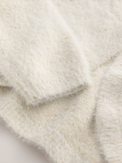 Dsiney Kidz - Champagne Occasion Bridesmaid Knitted Fluffy Cardigan Shrug (12mths-16yrs) image 8