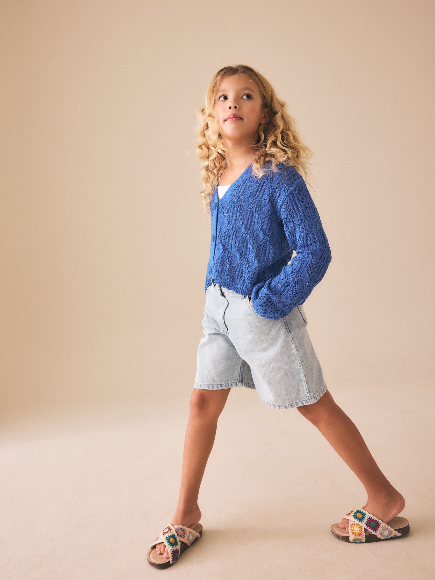 Dsiney Kidz - Cobalt Blue Knitted Cardigan (3-16yrs) image 2