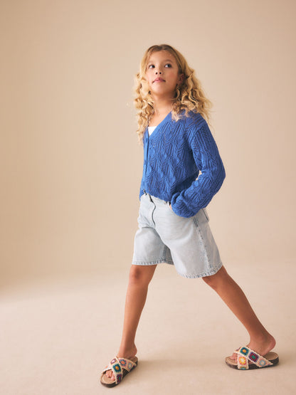 Dsiney Kidz - Cobalt Blue Knitted Cardigan (3-16yrs) image 2