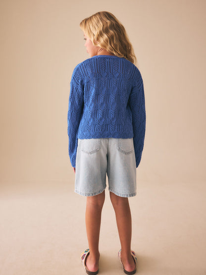 Dsiney Kidz - Cobalt Blue Knitted Cardigan (3-16yrs) image 3