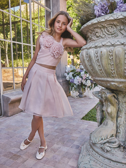 Baker by Ted Baker 2 Piece Organza One-Shoulder Corsage Top & Skirt Set image 4