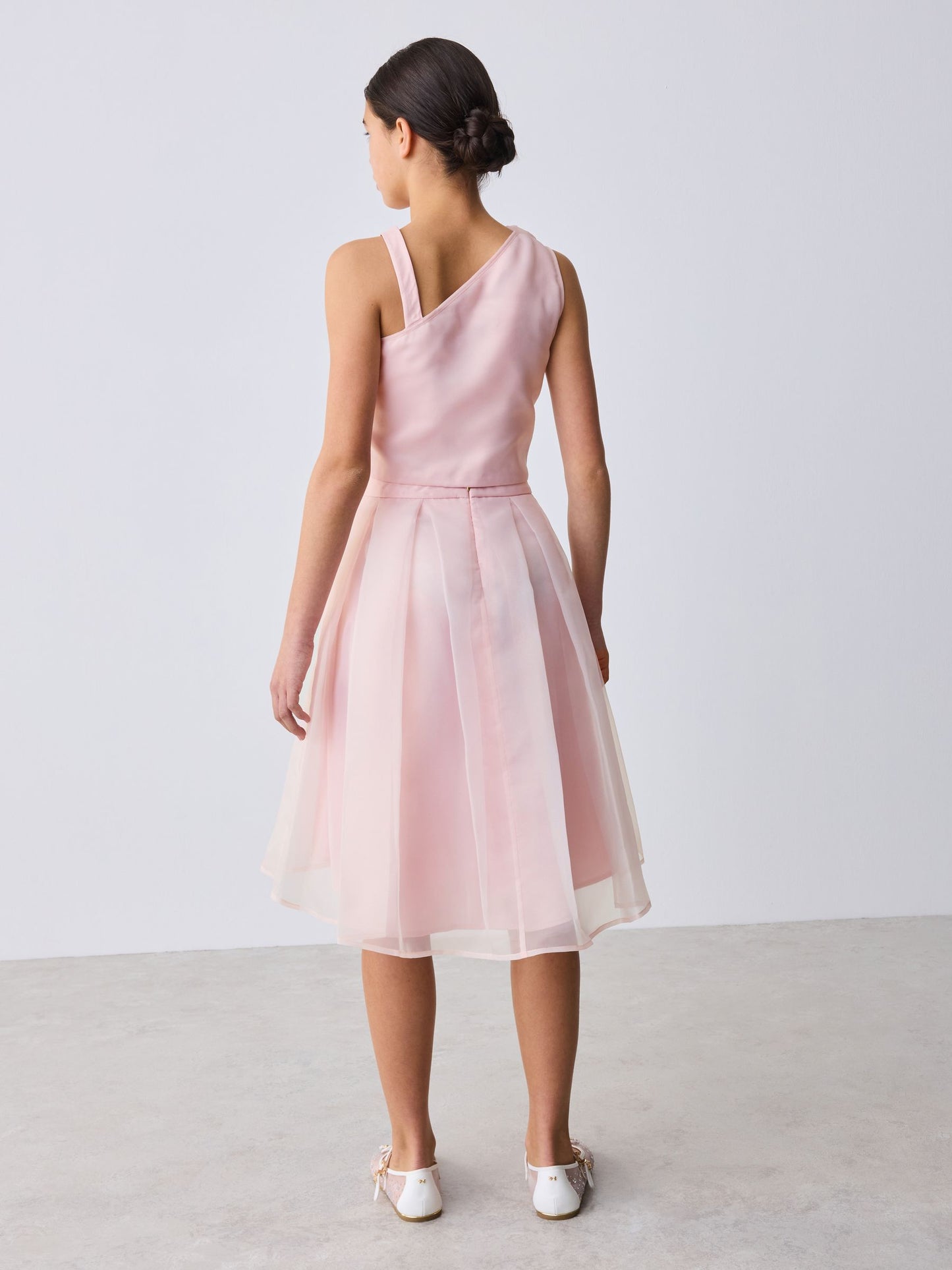 Baker by Ted Baker 2 Piece Organza One-Shoulder Corsage Top & Skirt Set image 6