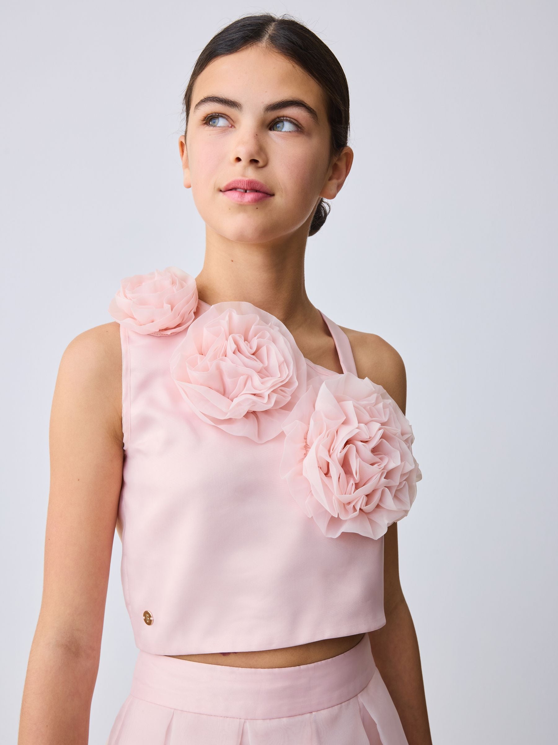 Baker by Ted Baker 2 Piece Organza One-Shoulder Corsage Top & Skirt Set image 8