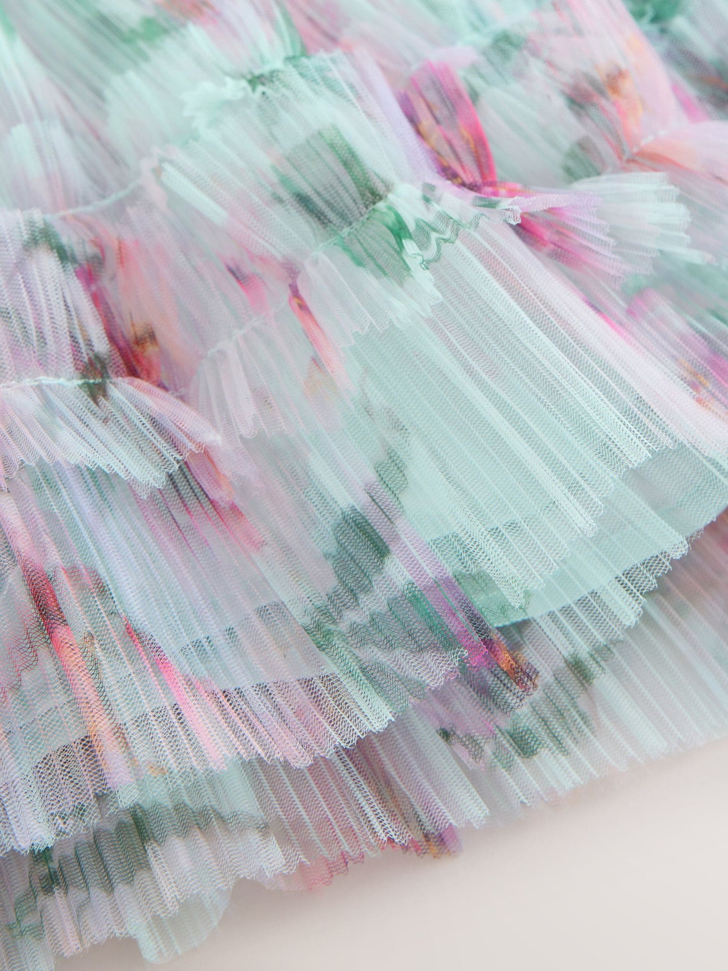 Baker by Ted Baker Mint Green Crinkle Mesh Tiered Bow Back Dress image 10