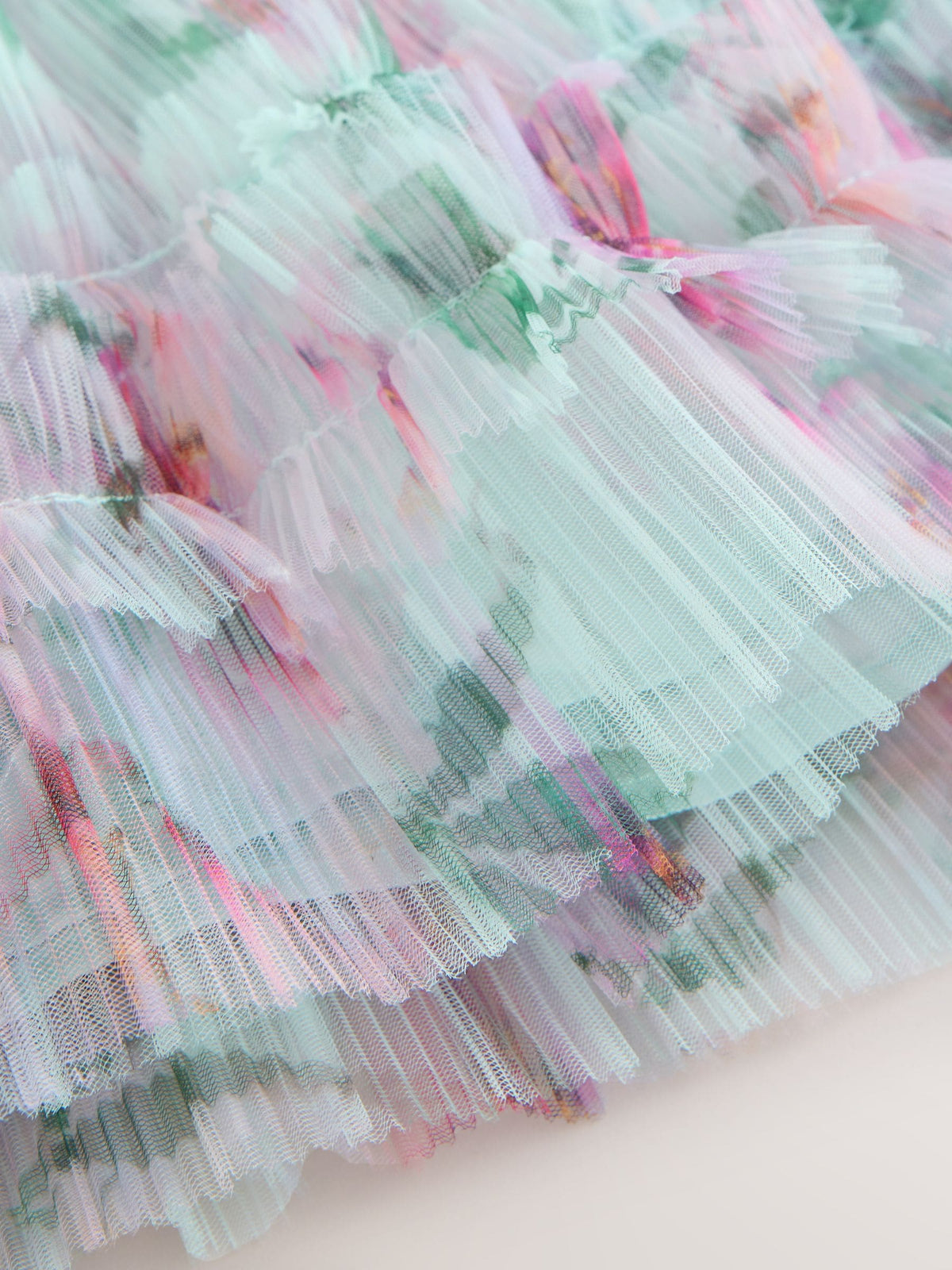 Baker by Ted Baker Mint Green Crinkle Mesh Tiered Bow Back Dress image 10