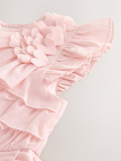 Baker by Ted Baker Pink 3D Ruffle Dress image 10
