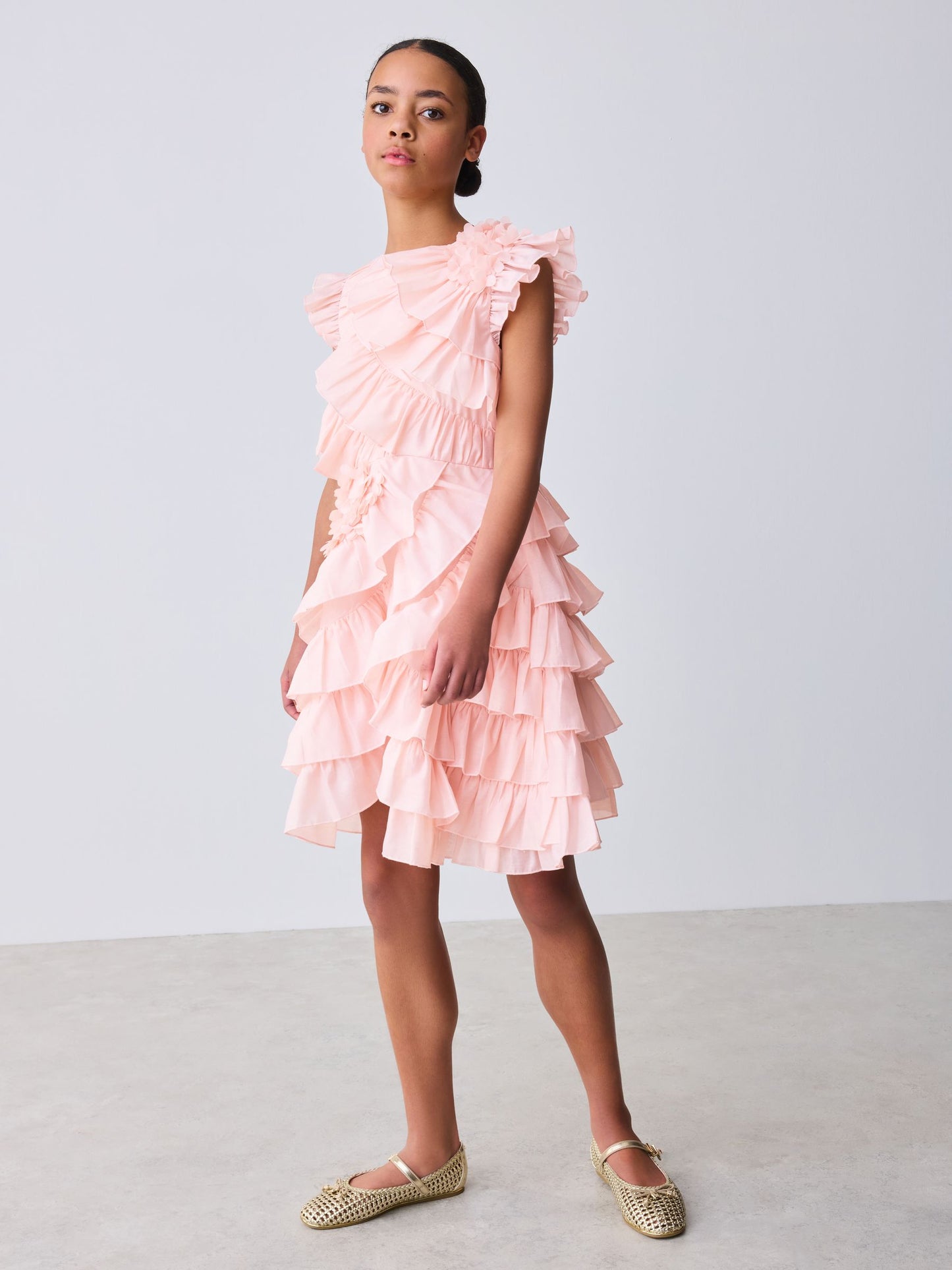 Baker by Ted Baker Pink 3D Ruffle Dress image 2