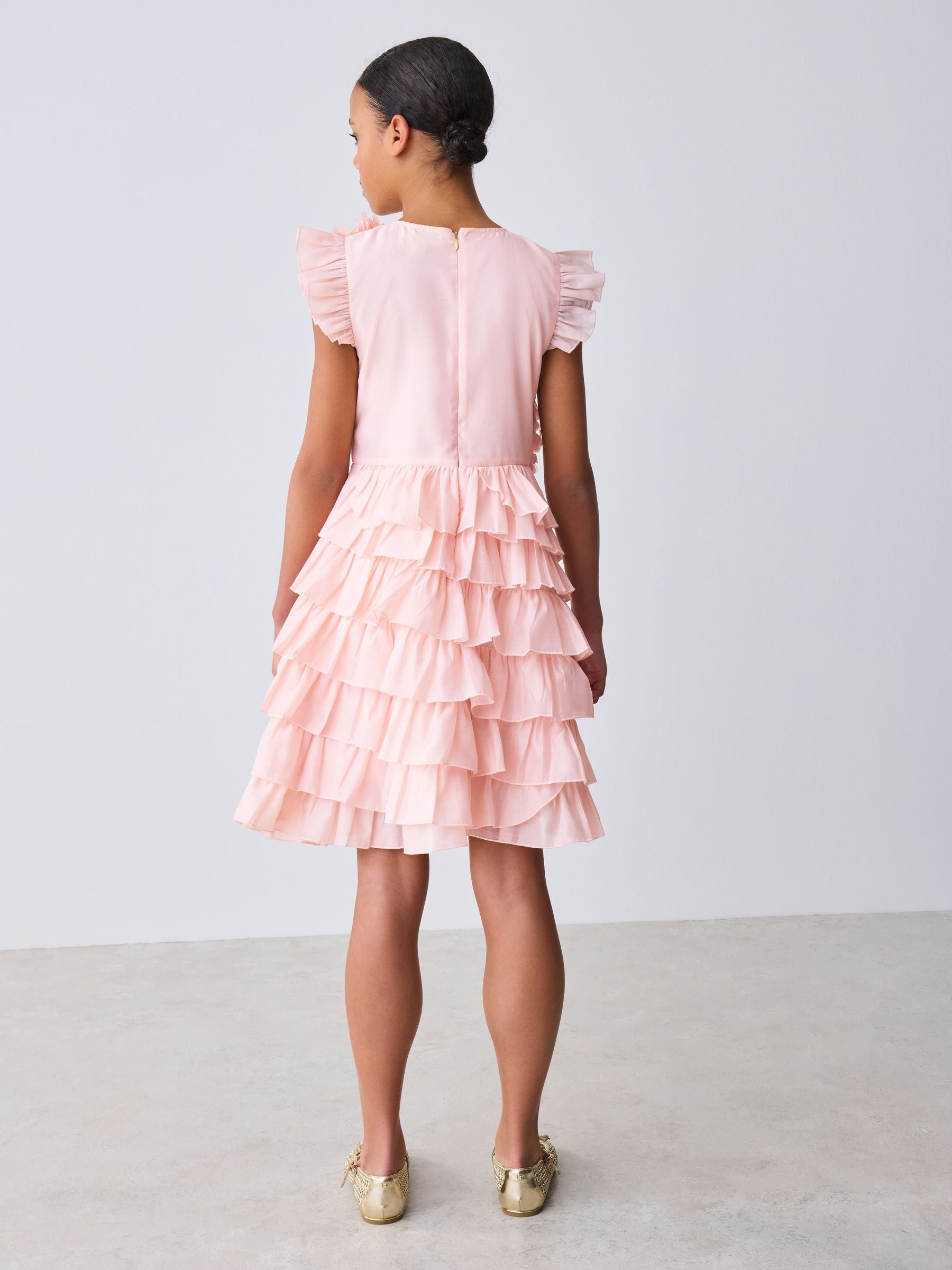 Baker by Ted Baker Pink 3D Ruffle Dress image 4