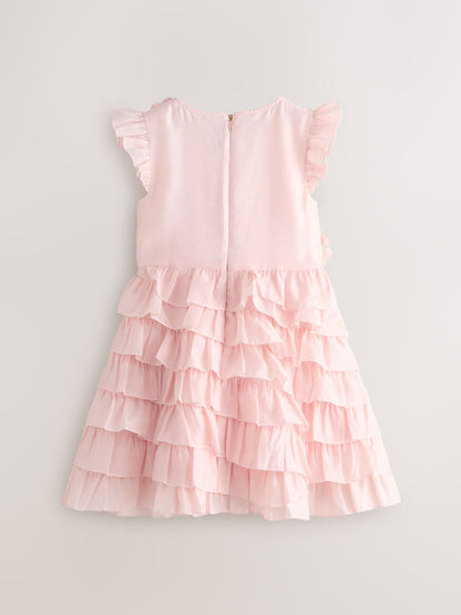 Baker by Ted Baker Pink 3D Ruffle Dress image 8