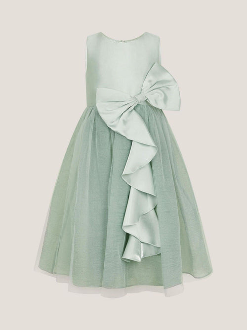 Dsiney Kidz - Monsoon Green Waterfall Bow Tulle Dress image 1