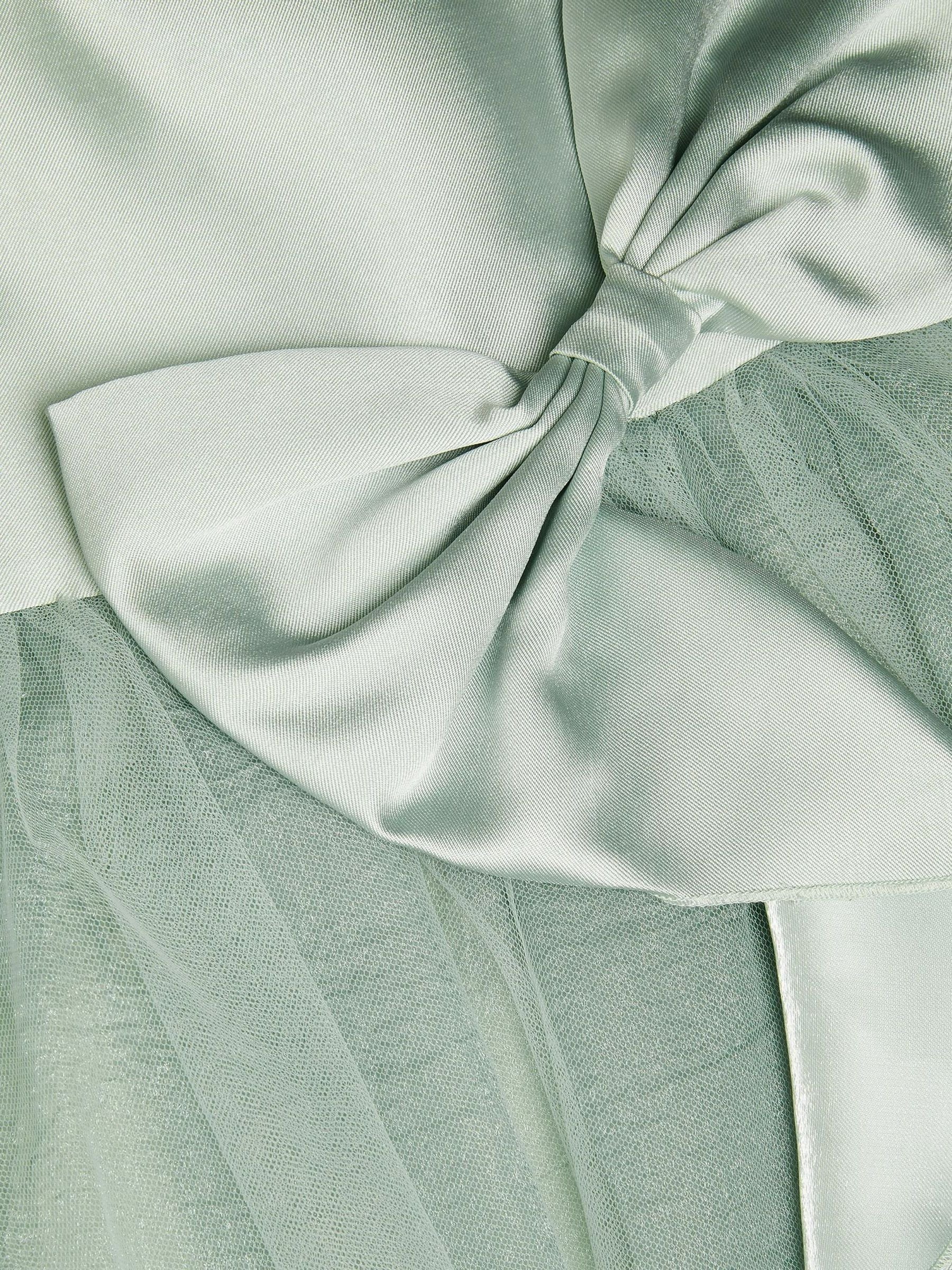 Monsoon Green Waterfall Bow Tulle Dress image 3