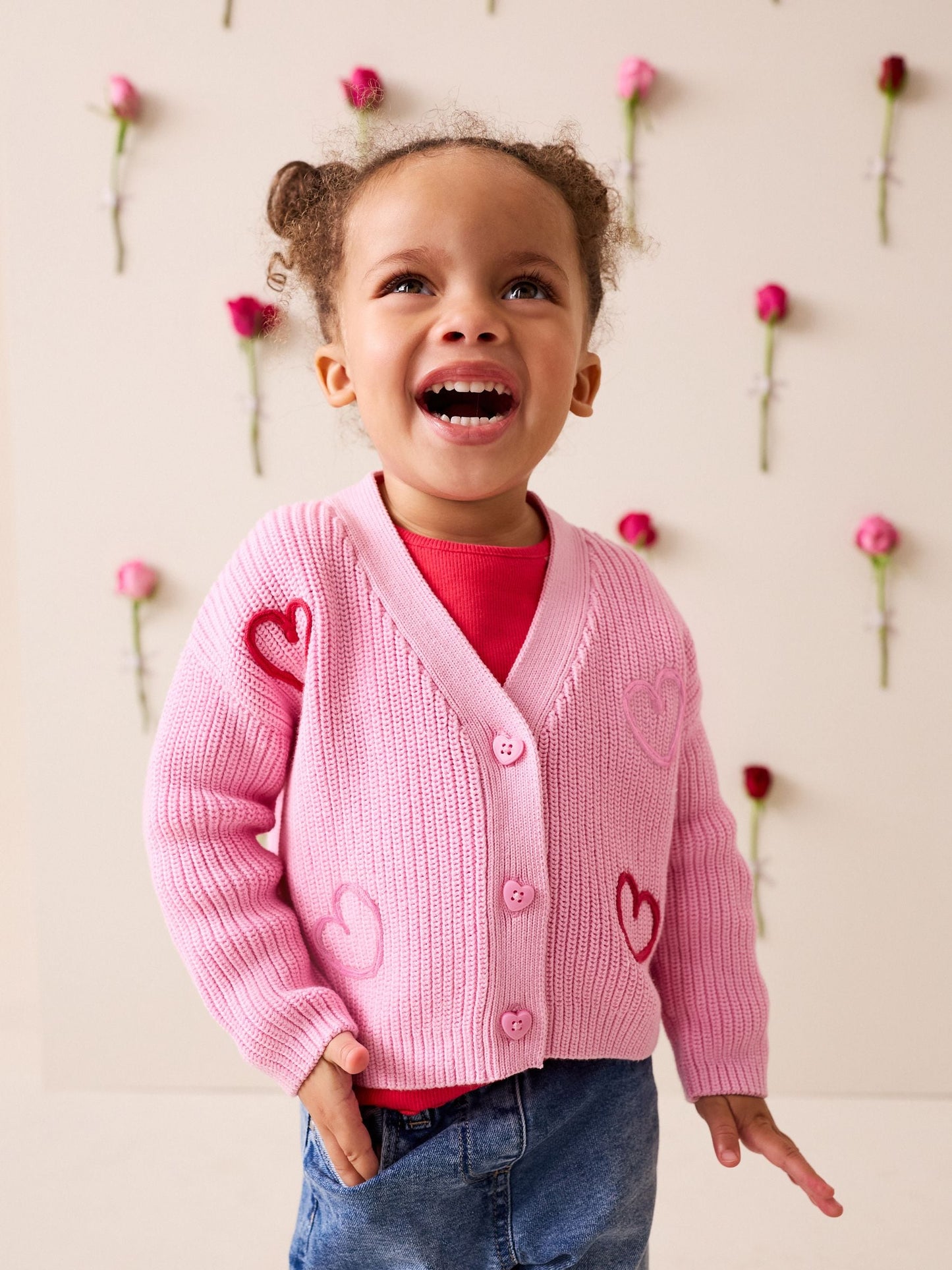 Dsiney Kidz - Pink LadyBug V-Neck Cardigan (3mths-7yrs) image 2