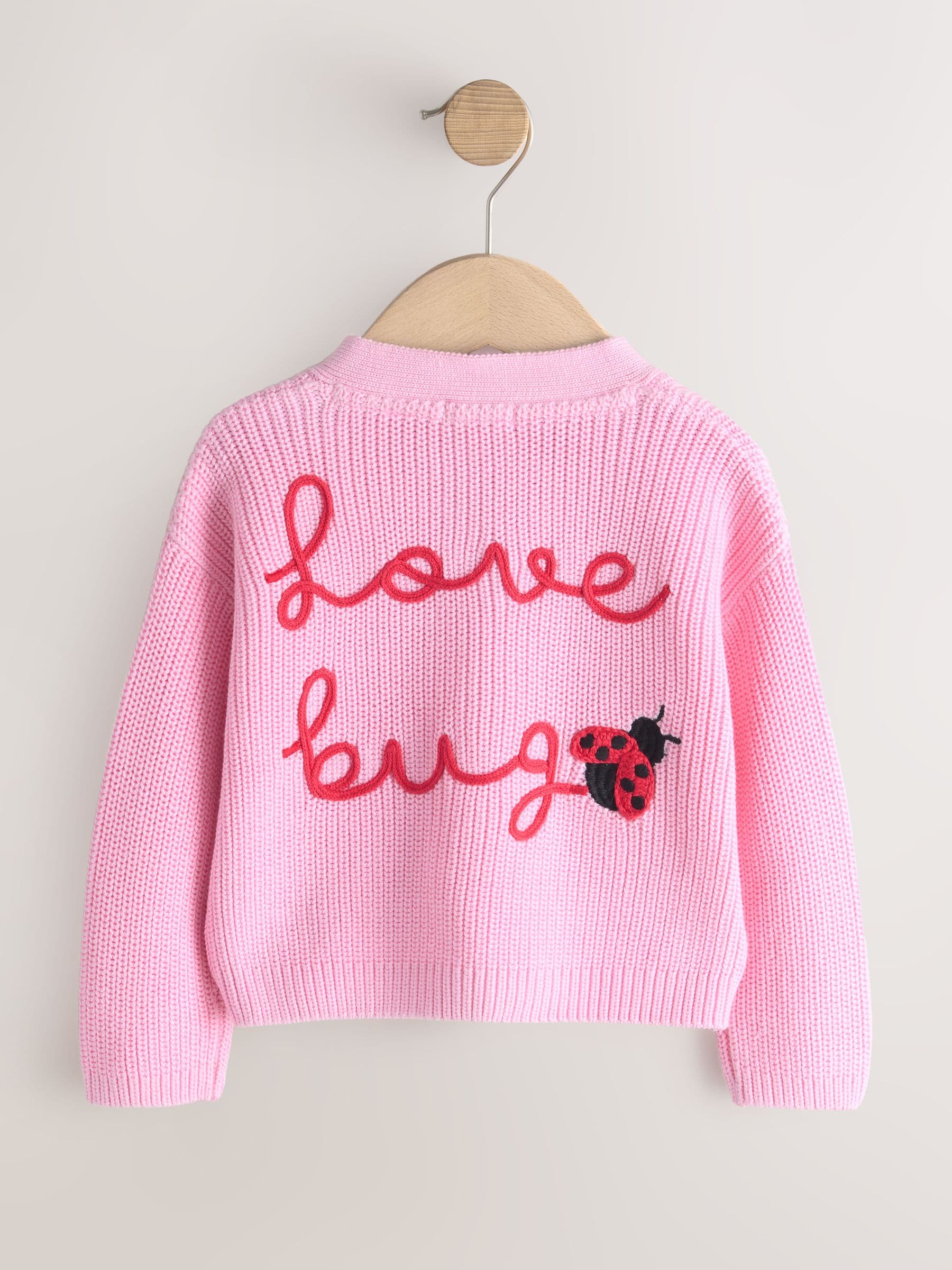 Dsiney Kidz - Pink LadyBug V-Neck Cardigan (3mths-7yrs) image 5