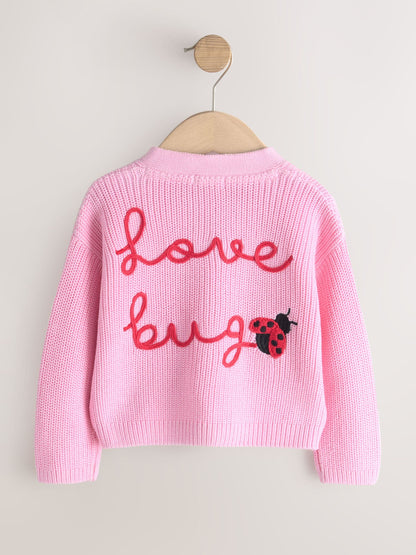 Dsiney Kidz - Pink LadyBug V-Neck Cardigan (3mths-7yrs) image 5